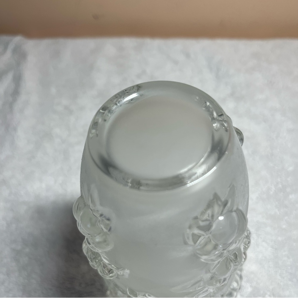 Mikasa Carmen SA 510/616 6.25" Crystal Glass Frosted Embossed Floral Vase In Box - Picture 5 of 11